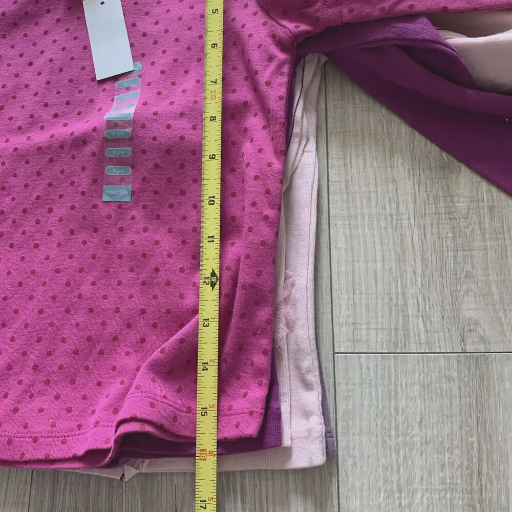 Lot 6 pc Naartjie Tops Long Sleeve Shirt Purple Blue Pink Girls Size 6